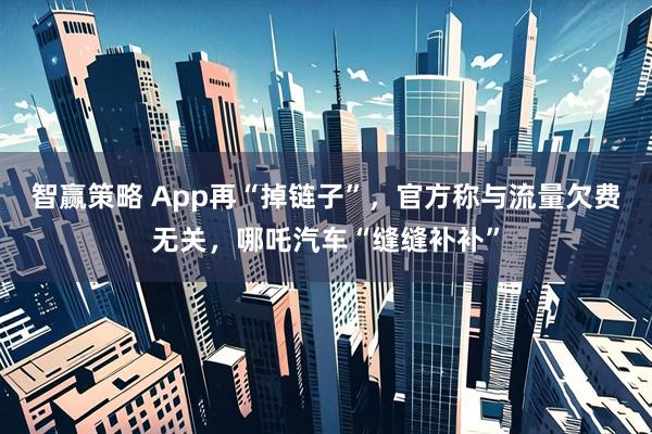 智赢策略 App再“掉链子”，官方称与流量欠费无关，哪吒汽车“缝缝补补”