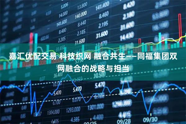 嘉汇优配交易 科技织网 融合共生——同福集团双网融合的战略与担当